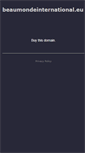 Mobile Screenshot of beaumondeinternational.eu